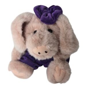 Boyds Bears Primrose II Pig Plush 8" Jointed J.B. Bean Series Farm Barn Overalls